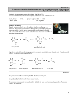 CHM12 Experiment 9 Synthesis