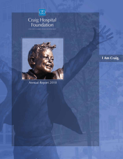 I Am Craig. - Craig Hospital