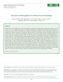 Advances in Hemoglobin A1c Point of Care Technology