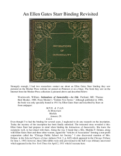 An Ellen Gates Starr Binding Revisited