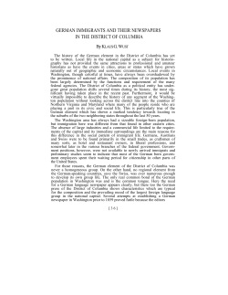 german immigrants and their newspapers in the district of columbia