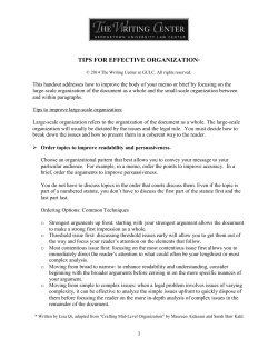 tips for effective organization