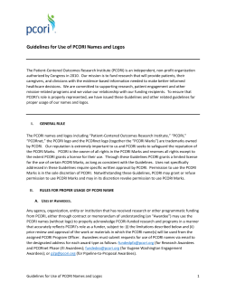 Guidelines for Use of PCORI Names and Logos