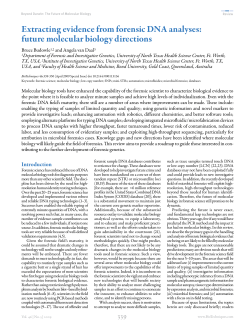 Extracting evidence from forensic DNA analyses: future