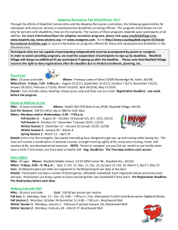 Adaptive Recreation Fall 2016/Winter 2017