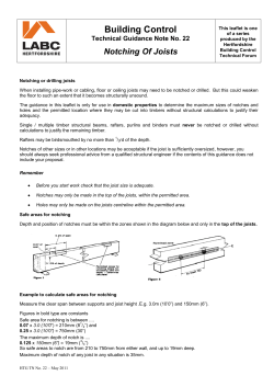 Notching Of Joists