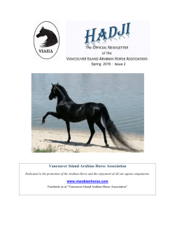HADJI April 2016 Newsletter - Vancouver Island Arabian Horse