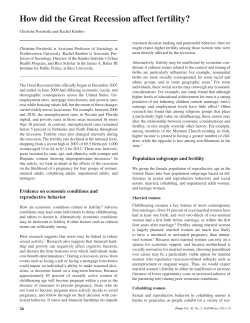 How did the Great Recession affect fertility?