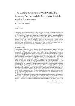 The Capital Sculpture of Wells Cathedral: Masons, Patrons and the