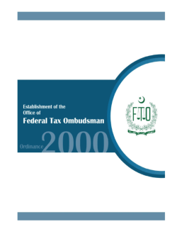 FTO Ordinance 2000 - Federal Tax Ombudsman