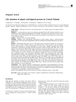 Life situation of spinal cord-injured persons in Central Finland