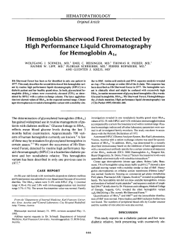 Hemoglobin Sherwood Forest Detected by High Performance Liquid