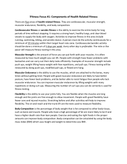 Fitness Focus #1: Components of Health Related