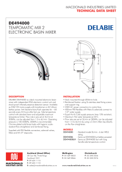 DE494000 TEMPOMATIC MIX 2 ELECTRONIC BASIN MIXER