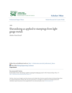 Sherardizing as applied to stampings from light gauge metals