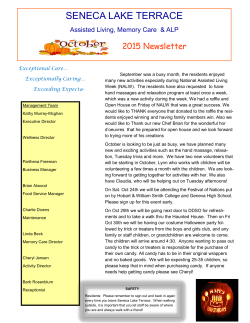 October 2015 Newsletter