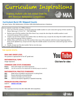 Skipped Counts - Mathematical Association of America