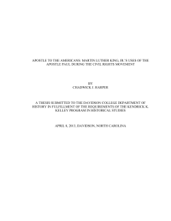 apostle to the americans: martin luther king, jr.`s uses of the apostle