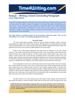 Essays&rarr; Writing a Good Concluding Paragraph