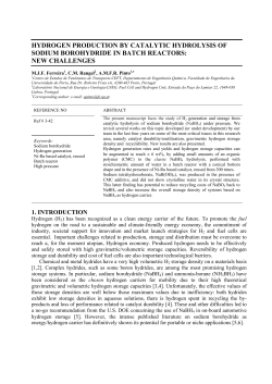 hydrogen production by catalytic hydrolysis of sodium borohydride