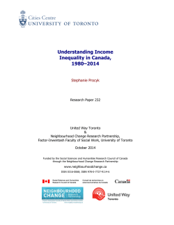 Understanding Income Inequality in Canada, 1980–2014
