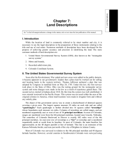 Chapter 7: Land Descriptions