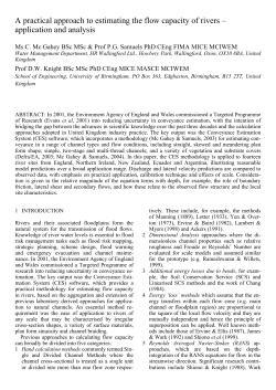 A practical approach to estimating the flow capacity of rivers