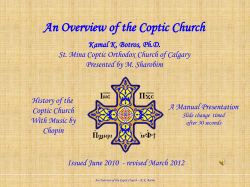 An Overview of the Coptic Church