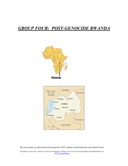 group four: post-genocide rwanda - American University Washington