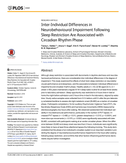 Inter-Individual Differences in Neurobehavioural Impairment