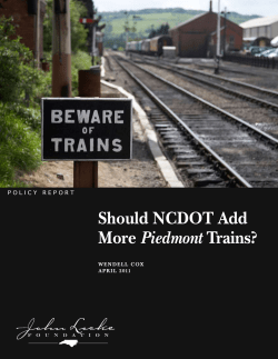 Should NCDOT Add More Piedmont Trains?