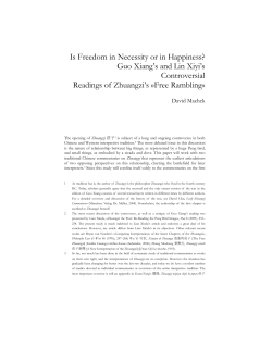 Is Freedom in Necessity or in Happiness? Guo Xiang`s and Lin Xiyi`s