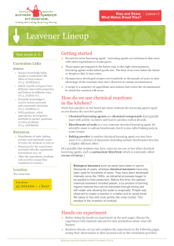 Leavener Lineup - kitchengardenfoundation.org.au