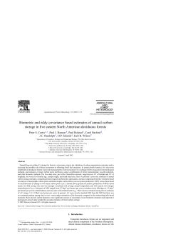 Biometric and eddy-covariance based estimates of annual carbon