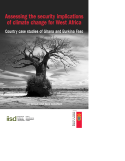 Assessing the security implications of climate change for West Africa