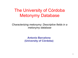 Metonymy - Universidad de C&oacute;rdoba