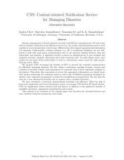 CNS: Content-oriented Notification Service for Managing Disasters