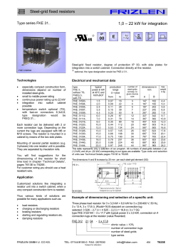 Steel-grid fixed resistors 1,0 &ndash; 22 kW for integration 00 E