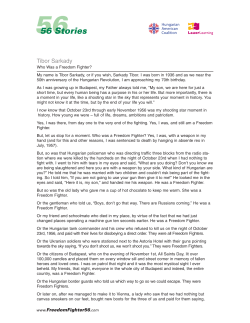 Tibor Sarkady - Freedom Fighter 56