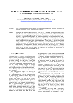 ENWiC: Visualizing WIKI semantics as Topic Maps