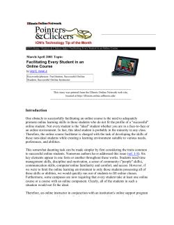 Facilitating Every Student in an Online Course Introduction