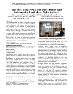 Supporting Collaborative Design Work by Integrating Physical and