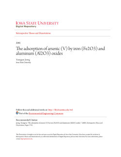 The adsorption of arsenic (V) by iron (Fe2O3) and aluminum (Al2O3