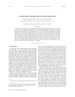 A Model Study of Internal Tides in Coastal Frontal Zone*