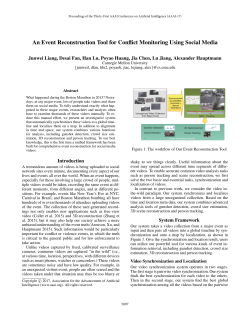 An Event Reconstruction Tool for Conflict Monitoring Using Social