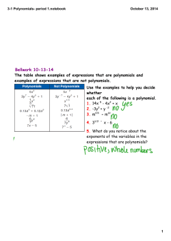 3-1 Polynomials- period 1.notebook