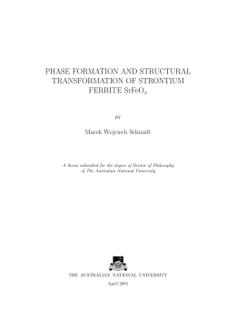 Phase formation and structural transformation of strontium ferrite