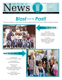2012 Fall Newsletter - White Rock Montessori School