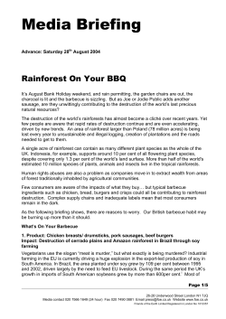 Rainforest on your BBQ