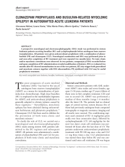 Clonazepam prophylaxis and busulfan